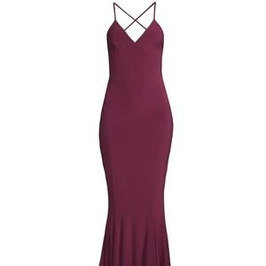Norma Kamali Criss Cross Scoop Gown